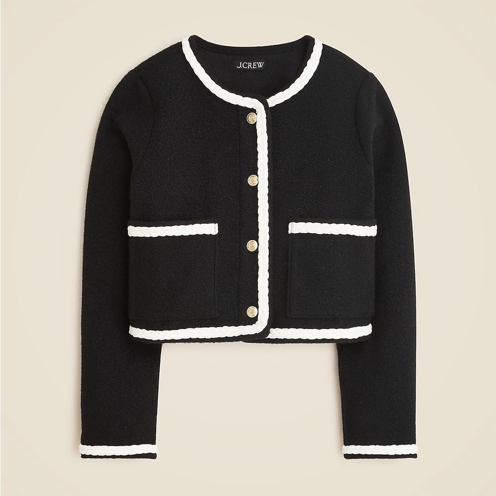 J. Crew Black Blazer with White Trim